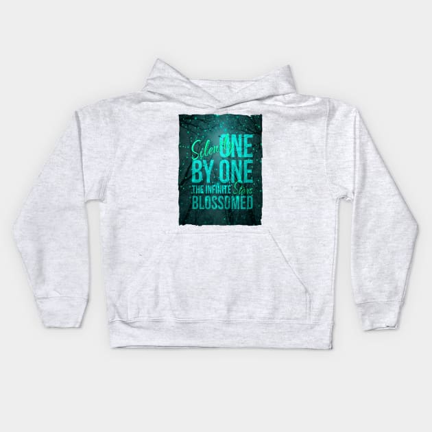 Silently, One by One, the Stars Blossomed Kids Hoodie by soaring anchor designs